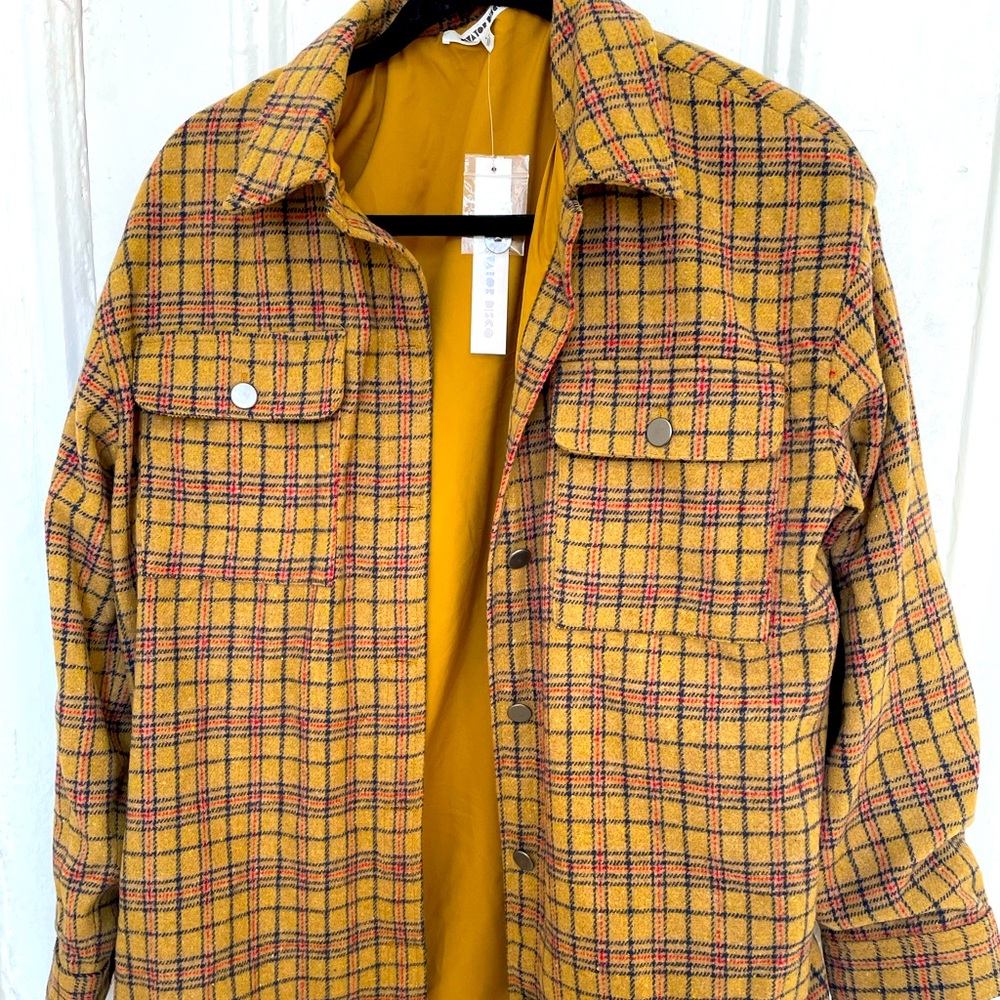 Taupe plaid jacket for fall